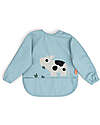 Done By Deer Bavaglio a Maniche Lunghe con Tasca - Tiny Farm - Blu - Impermeabile Bavagli con Maniche