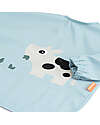Done By Deer Bavaglio a Maniche Lunghe con Tasca - Tiny Farm - Blu - Impermeabile Bavagli con Maniche