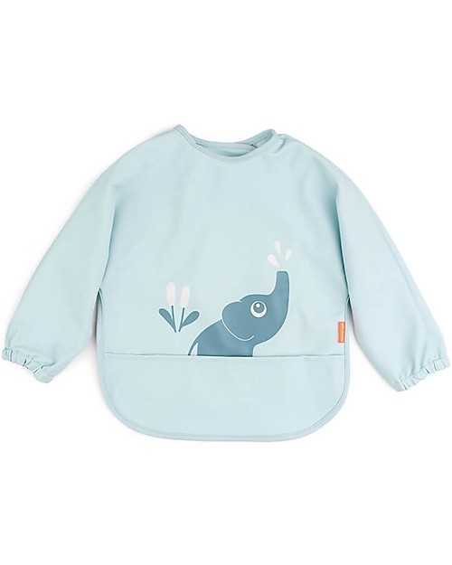 Done By Deer Bavaglio a Maniche Lunghe Impermeabile con Tasca - Elphee - Blu - Certificato Oeko-Tex Bavagli con Maniche