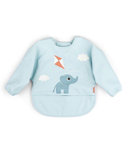 Done By Deer Bavaglio a Maniche Lunghe Impermeabile con Tasca - Elphee - Blu - Certificato Oeko-Tex Bavagli con Maniche