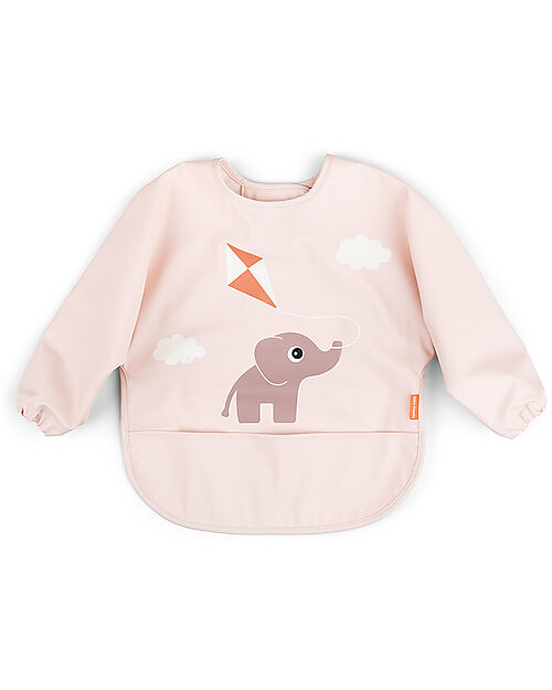 Done By Deer Bavaglio a Maniche Lunghe Impermeabile con Tasca - Elphee - Cipria - Certificato Oeko-Tex Bavagli con Maniche