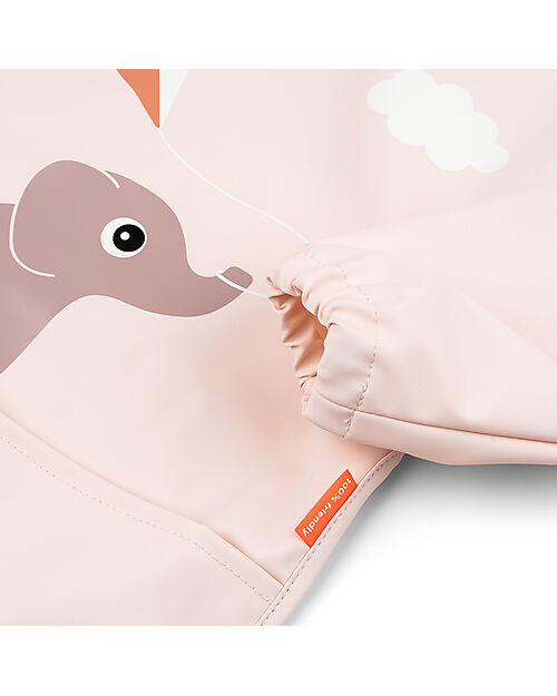 Done By Deer Bavaglio a Maniche Lunghe Impermeabile con Tasca - Elphee - Cipria - Certificato Oeko-Tex Bavagli con Maniche