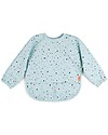 Done By Deer Bavaglio a Maniche Lunghe Impermeabile con Tasca - Happy Dots - Blu - Certificato Oeko-Tex Bavagli con Maniche
