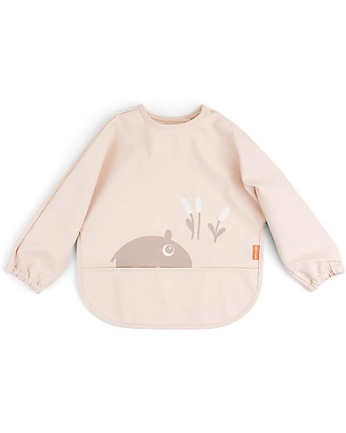 Done By Deer Bavaglio a Maniche Lunghe Impermeabile con Tasca - Ozzo - Cipria - Certificato Oeko-Tex Bavagli con Maniche