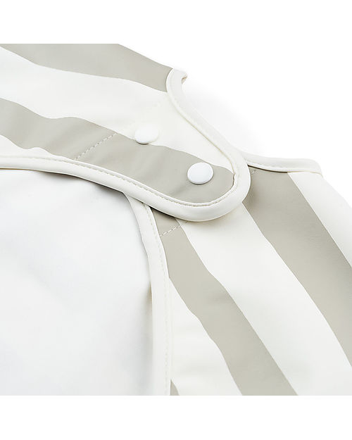 Done By Deer Bavaglio a Maniche Lunghe Impermeabile con Tasca - Strisce - Sabbia - Certificato Oeko-Tex Bavagli con Maniche