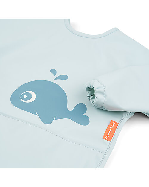 Done By Deer Bavaglio a Maniche Lunghe Impermeabile con Tasca - Wally - Blu - Certificato Oeko-Tex Bavagli con Maniche