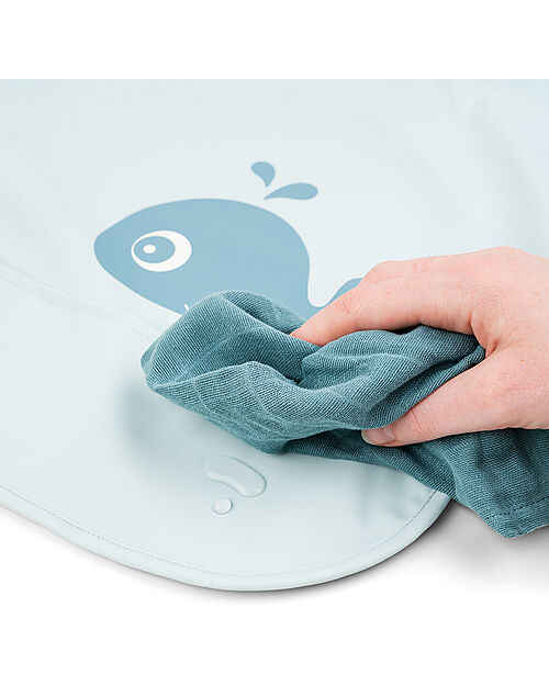 Done By Deer Bavaglio a Maniche Lunghe Impermeabile con Tasca - Wally - Blu - Certificato Oeko-Tex Bavagli con Maniche