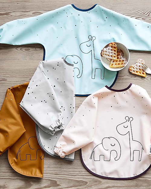 Done By Deer Bavaglio con Maniche Dreamy Dots Grigio - 6-18 mesi Bavagli con Maniche