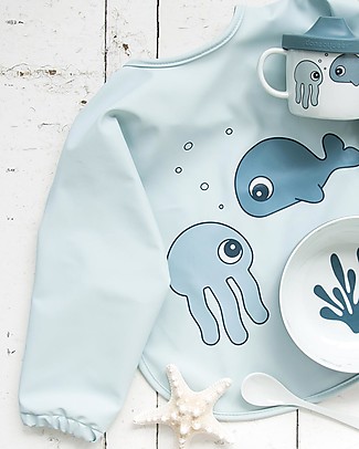 Done By Deer Bavaglio con Maniche Sea Friends - Blu - 6-18 mesi Bavagli Coprispalla