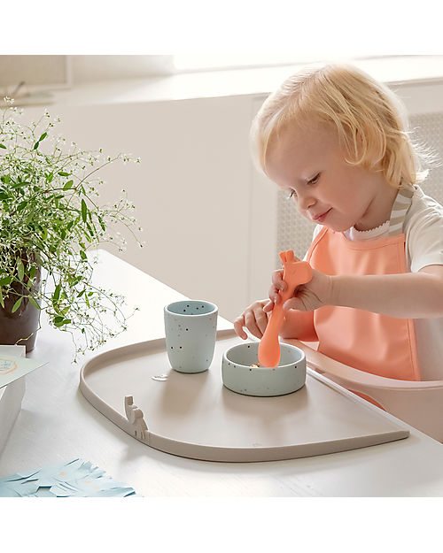 Done By Deer Bavaglio Impermeabile - Cipria - con Tasca! Bavagli Impermeabili con Tasca