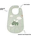 Done By Deer Bavaglio Impermeabile con Tasca - Happy Clouds - Verde - Certificato OEKO-TEX Bavagli Impermeabili con Tasca