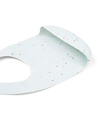Done By Deer Bavaglio Impermeabile - Confetti - Blu- Silicone Alimentare - con Tasca Bavagli Impermeabili con Tasca