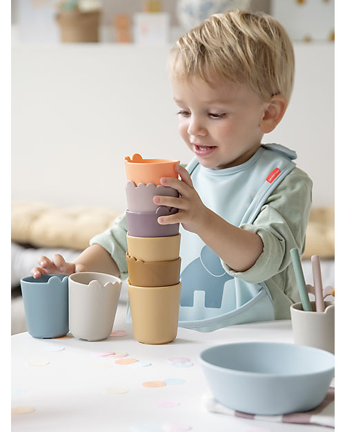 Done By Deer Bicchiere Kiddish Mini Mug - Croco - Powder - 100% PP Alimentare Riciclabile Bicchieri