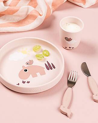 Done By Deer Bicchiere Mini Mug 160 ml - Playground - Cipria - 100% Silicone Alimentare Bicchieri