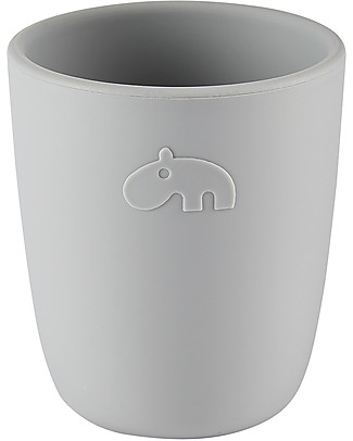 Done By Deer Bicchiere Mini Mug, Grigio - 100% Silicone Alimentare Tazze e Bicchieri