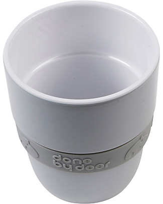 Done By Deer Bicchiere Yummy Elphee 240 ml, Grigio - Facile da afferrare, con cinturino in silicone Tazze e Bicchieri