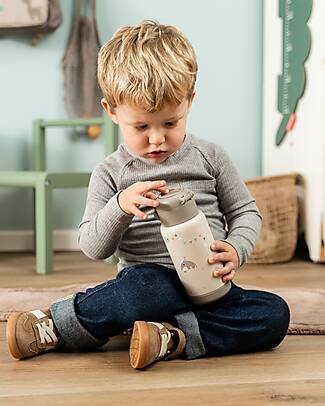 Done By Deer Borraccia Antigoccia Termica - Celebration - Sabbia - 340 ml - 7,5 x 19 cm Borracce Termiche