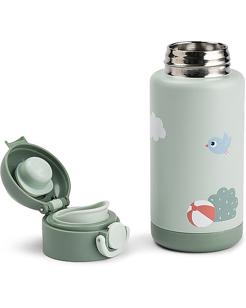 Done By Deer Borraccia Antigoccia Termica per Bambini 340 ml - Playground - Verde Borracce Termiche