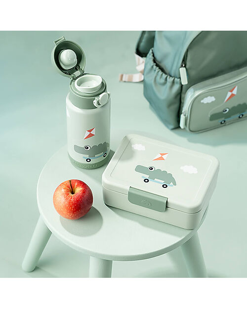 Done By Deer Borraccia Antigoccia Termica per Bambini 340 ml - Playground - Verde Borracce Termiche