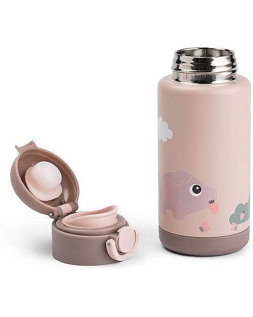 Done By Deer Borraccia Antigoccia Termica per Bambini 340 ml - Tiny Farm - Cipria Borracce Termiche