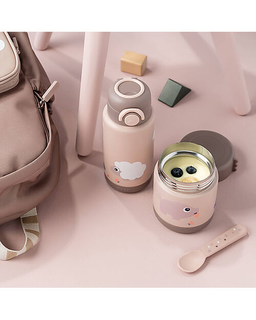 Done By Deer Borraccia Antigoccia Termica per Bambini 340 ml - Tiny Farm - Cipria Borracce Termiche