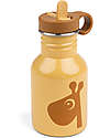 Done By Deer Borraccia in Metallo 350 ml - Raffi - Senape - con Cannuccia a Scomparsa! Borracce non Termiche
