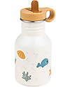 Done By Deer Borraccia in Metallo 350 ml - Sea Friend - Beige - con Cannuccia a Scomparsa! Borracce non Termiche