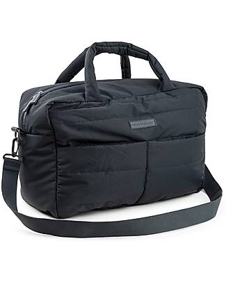 Done By Deer Borsa Cambio con Fasciatoio - Trapuntata - Nera - 24 L - Fatto con Bottiglie di Plastica Riciclata Borse Cambio