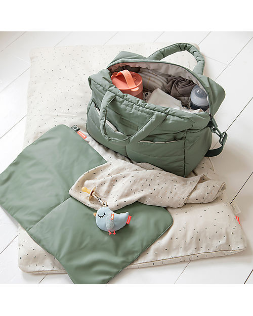 Done By Deer Borsa Cambio con Fasciatoio - Trapuntata - Sabbia - Fatto con Bottiglie di Plastica Riciclata Borse Cambio