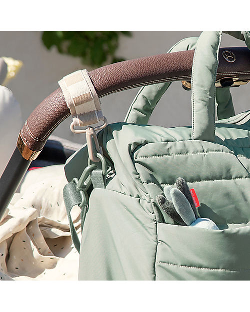 Done By Deer Borsa Cambio con Fasciatoio - Trapuntata - Verde - 24 L - Fatto con Bottiglie di Plastica Riciclata
 Borse Cambio