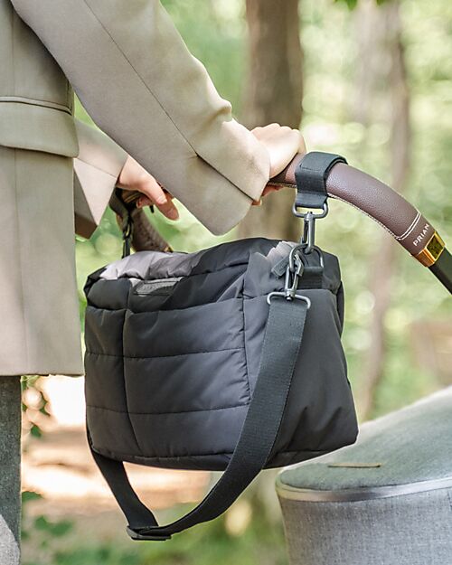 Done By Deer Borsa Cambio Passeggino Trapuntata - Nero - 12 L - Fatta con Bottiglie di Plastica Riciclata Borse e Organizer