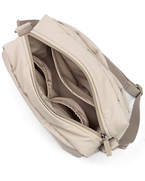 Done By Deer Borsa Cambio Passeggino Trapuntata - Sabbia - 12 L - Fatta con Bottiglie di Plastica Riciclata Borse e Organizer