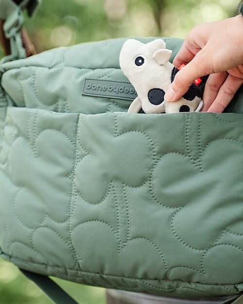 Done By Deer Borsa Cambio Passeggino Trapuntata - Verde - Fatta con Bottiglie Riciclate Borse e Organizer