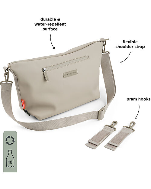 Done By Deer Borsa Passeggino Impermeabile - Sabbia - Ganci Inclusi Borse e Organizer