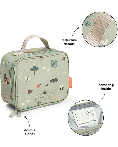 Done By Deer Borsa Termica Porta Pranzo - Tiny Trails - Verde - 2,8 L Contenitori Termici