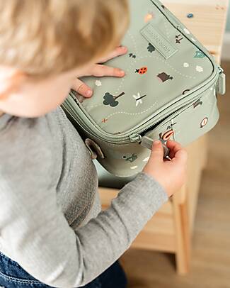 Done By Deer Borsa Termica Porta Pranzo - Tiny Trails - Verde - 2,8 L Contenitori Termici