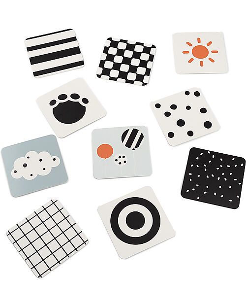 Done By Deer Carte per Stimolazione Visiva - Deer Friends - A Contrasto - 0+ Giochi per Neonati_