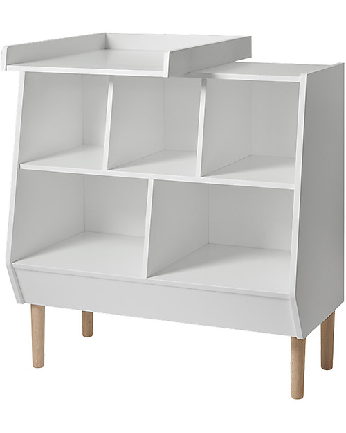 Done By Deer Cassettiera Trasformabile in Fasciatoio, Bianco - Per Tutte le Età Cassettiere