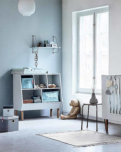 Done By Deer Cassettiera Trasformabile in Fasciatoio, Bianco - Per Tutte le Età Cassettiere