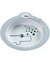Done By Deer Ciotola Anti-Scivolo Contour Croco, Celeste - 350 ml Piatti e Scodelle