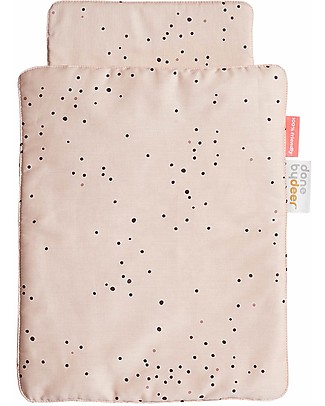 Done By Deer Completo Letto per Bambole, Dreamy Dots Cipria - Comprende piumino e cuscino! Accessori Bambole