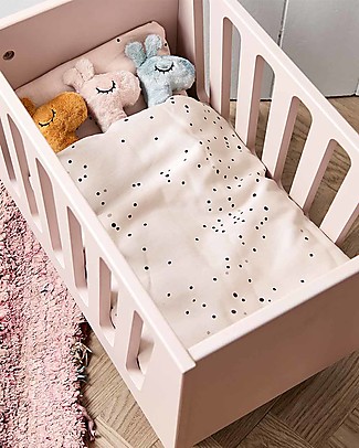 Done By Deer Completo Letto per Bambole, Dreamy Dots Cipria - Comprende piumino e cuscino! Accessori Bambole
