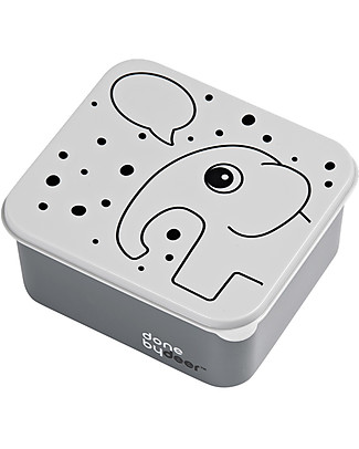 Done By Deer Contenitore Porta Pranzo Elphee, Grigio- 15,5x14x7 cm Contenitori Latte e Snack