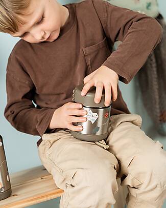 Done By Deer Contenitore Termico Cibo in Acciaio Inox - Tiny Trails - Sabbia - 300 ml Contenitori Termici