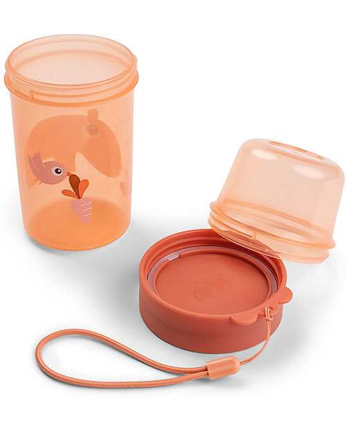 Done By Deer Contenitori Snack con due Scomparti - L Ozzo - Papaya
 Porta Merenda