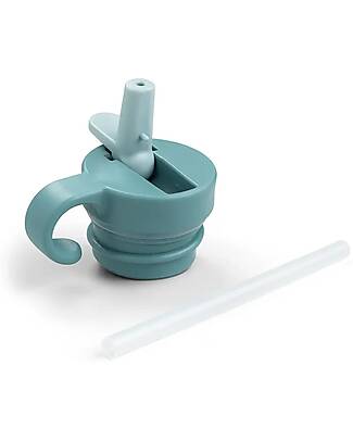 Done By Deer Coperchio e Cannuccia per Borraccia in Metallo 350 ml - Blu Borracce non Termiche
