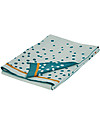 Done By Deer Copertina in Maglia Happy Dots 100x80 cm, Celeste - 100% cotone Swaddle di Mussola