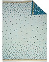 Done By Deer Copertina in Maglia Happy Dots 100x80 cm, Celeste - 100% cotone Swaddle di Mussola