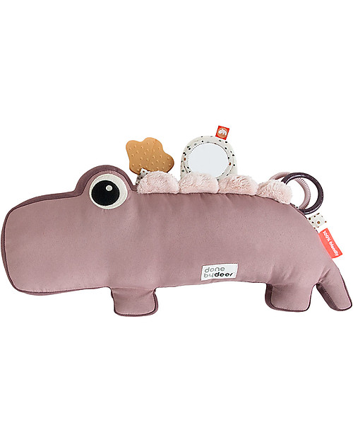 Done By Deer Cuscino Attività Multisensoriale Croco - Rosa Giochi per Neonati_