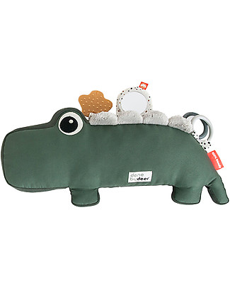 Done By Deer Cuscino Attività Multisensoriale Croco - Verde Giochi per Neonati_